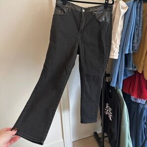 Abercrombie curve love leather & denim jean